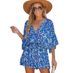 ‼️SOLD‼️ Cupshe Multicolor Romper With Belt In A Size Medium!